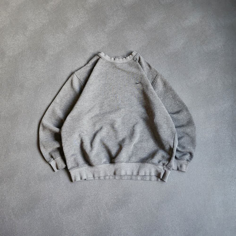 Vintage Nike Mini Side Swoosh Charcoal Grey Sweatshirt XL